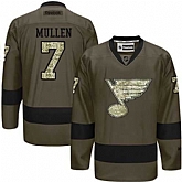 Glued St. Louis Blues #7 Joe Mullen Green Salute to Service NHL Jersey,baseball caps,new era cap wholesale,wholesale hats
